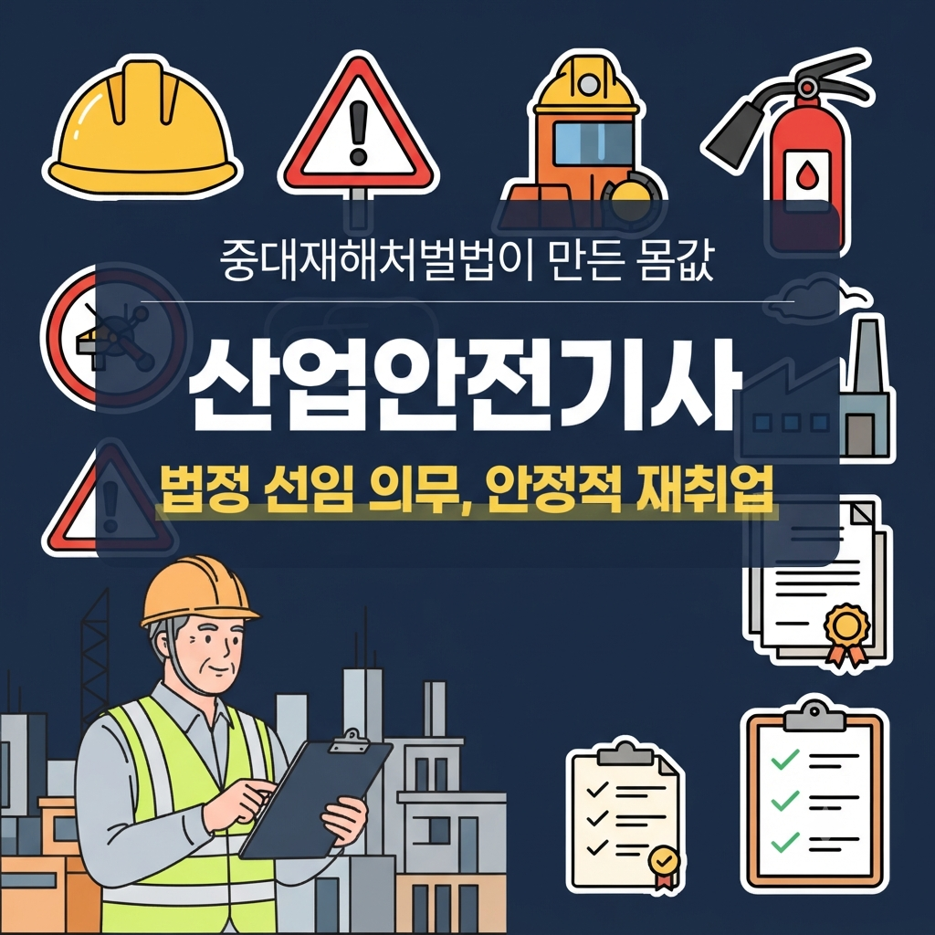 산업안전기사, 중대재해처벌법이 만든 몸값, 법정 선임 의무 안정적 재취업